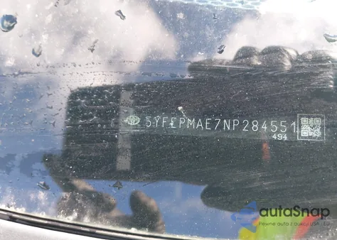 2022 Toyota Corolla Le z USA, uszkodzony, nr VIN 5YFEPMAE7NP284551